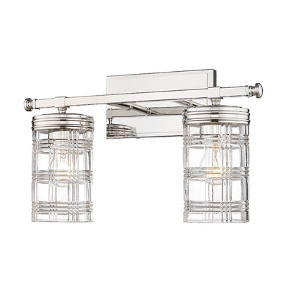 Z-Lite Archer 2 Light Vanity, Polished Nickel/Clear - 344-2V-PN