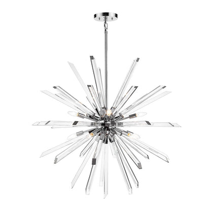 Z-Lite Burst 10 Light Chandelier, Chrome/Clear - 4003-10CH