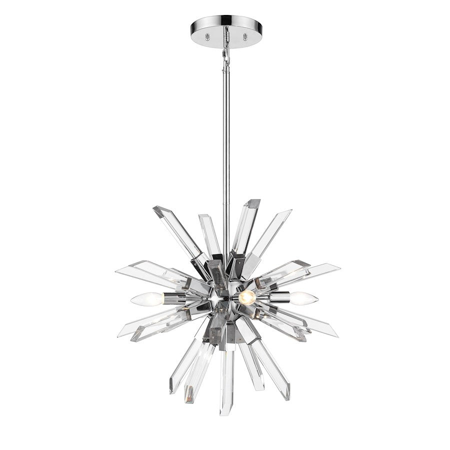 Z-Lite 4 Light Burst 21" Chandelier, Chrome - 4003-4CH