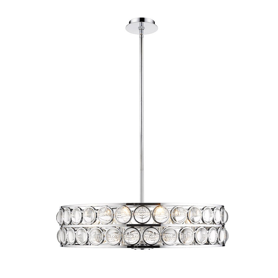 Z-Lite Eternity 8 Light Chandelier, Chrome/Clear - 4004-30CH