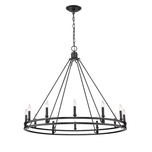 Dennison Chandelier, Matte Black