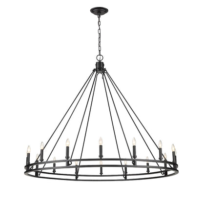 Dennison Chandelier, Matte Black