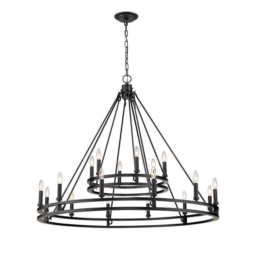 Dennison Chandelier, Matte Black