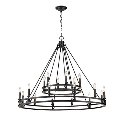 Dennison Chandelier, Matte Black