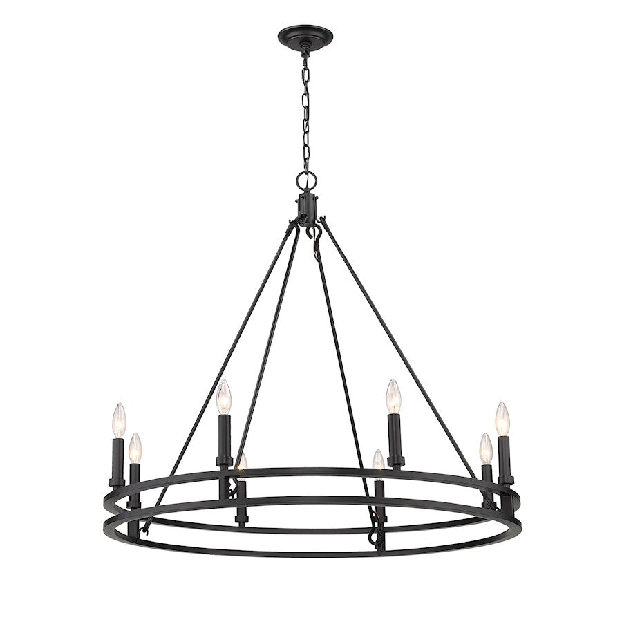 Dennison Chandelier, Matte Black