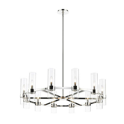 Z-Lite Datus 12 Light Chandelier in Polished Nickel/Clear - 4008-12PN