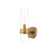Z-Lite Datus 1 Light Wall Sconce in Rubbed Brass/Clear - 4008-1S-RB