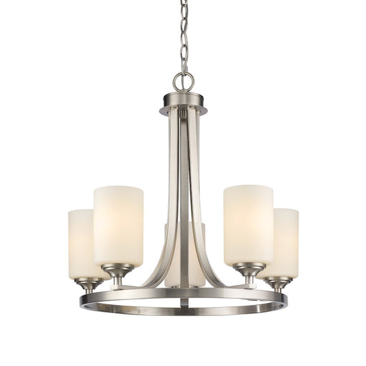 Bordeaux Chandelier, Brushed Nickel