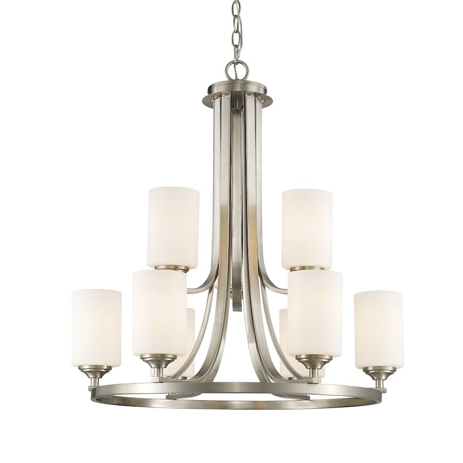 Bordeaux Chandelier, Brushed Nickel