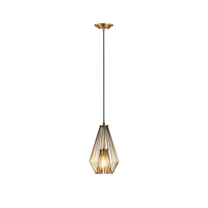 Z-Lite Quintus 1 Light 9.25" Mini Pendant, Rubbed Brass - 442MP-RB