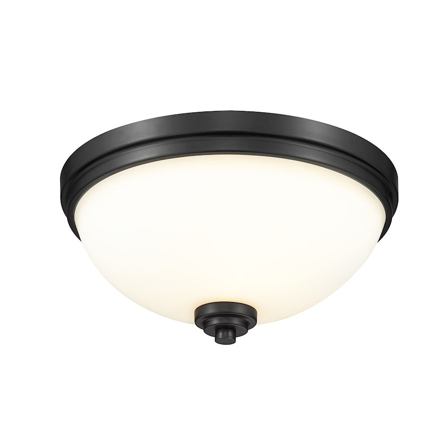 Z-Lite Ashton Flush Mount, Matte Black