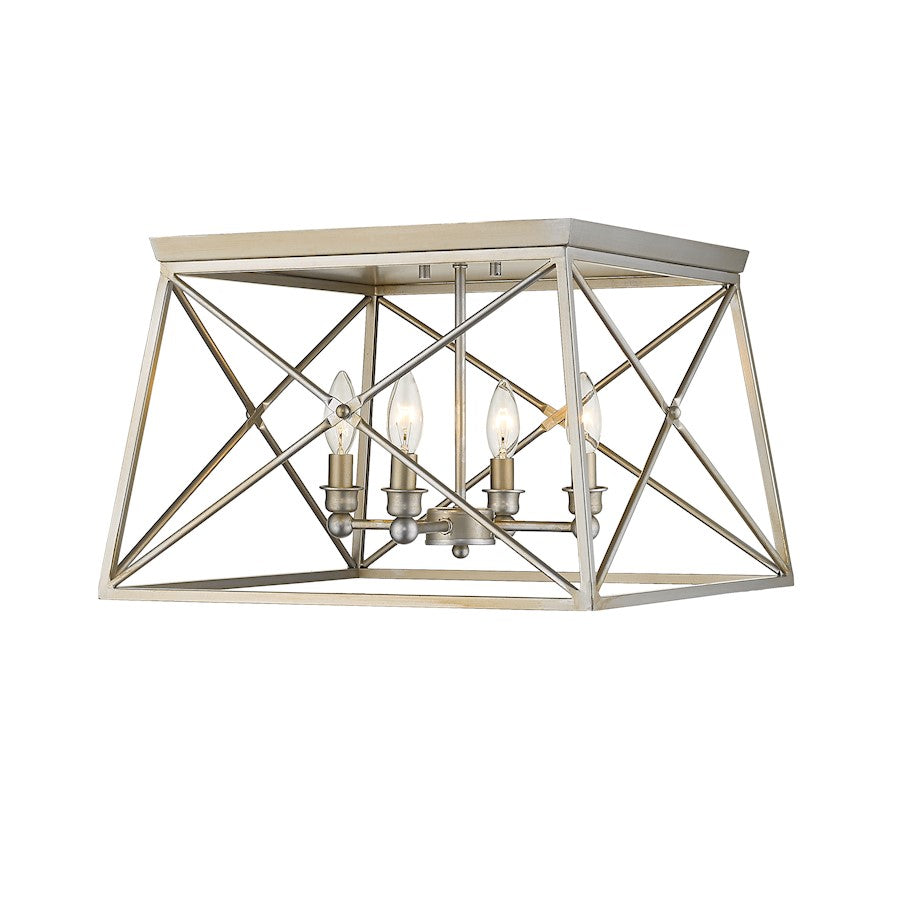 Z-Lite Trestle 4 Light Flush Mount