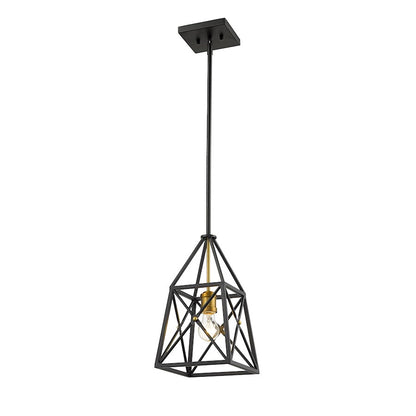 1 Light Mini Pendant, Matte Black