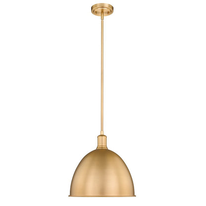 Z-Lite Sawyer 1 Light 12.5" Pendant, Classic Brass/Classic Brass - 4500P12-CB