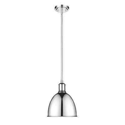 Z-Lite Sawyer 1 Light 10" Pendant, Chrome/Chrome - 4500P8-CH