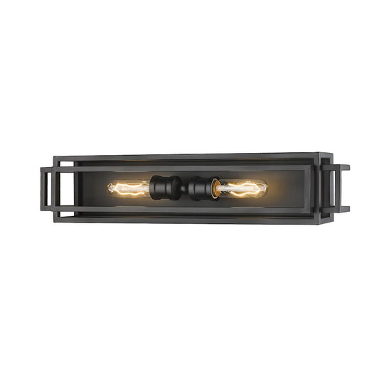 Z-Lite Titania 2 Light Vanity, Matte Black - 454-2V-MB