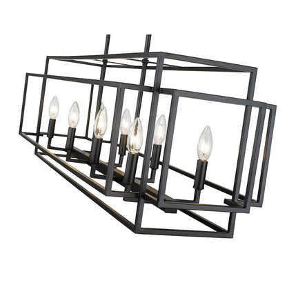 8 Light Pendant, Matte Black