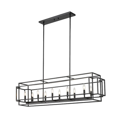 Z-Lite Titania 10 Light Island, Matte Black