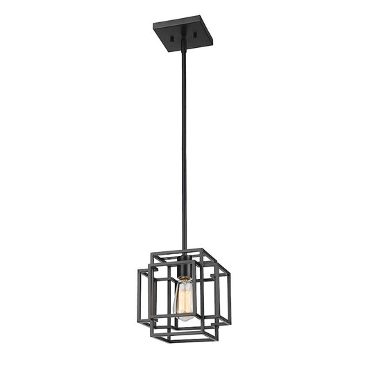 Z-Lite Titania 1 Light Mini Pendant, Matte Black - 454MP-MB