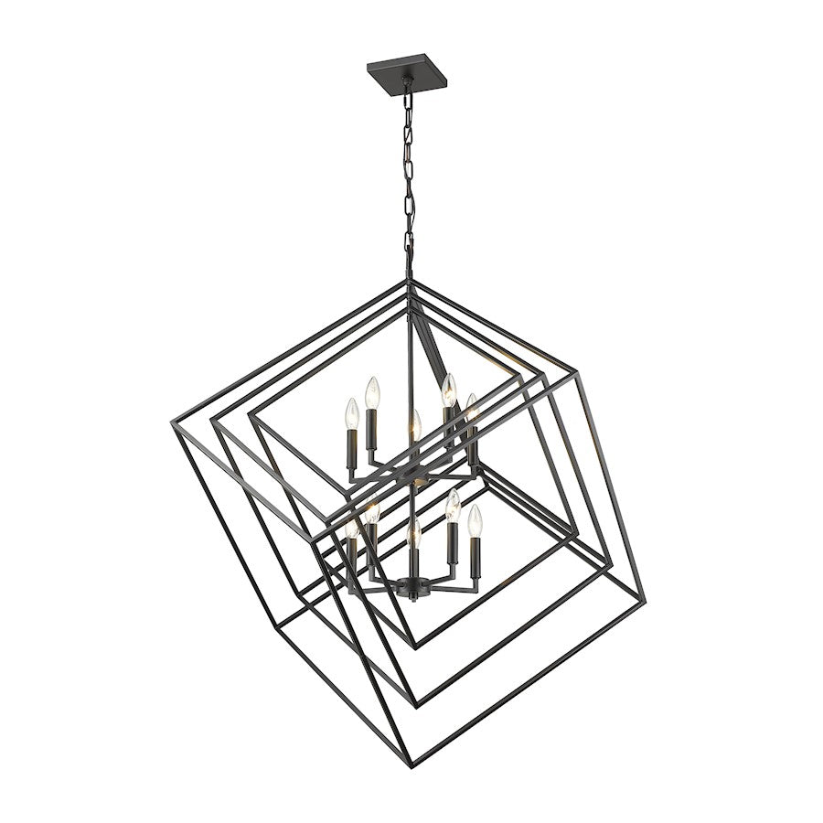 Euclid Linear Chandelier, Matte Black