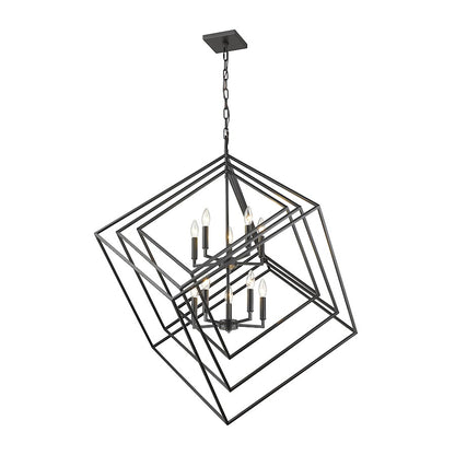 Euclid Linear Chandelier, Matte Black