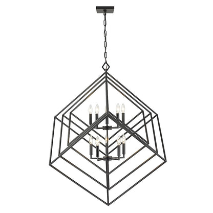 Euclid Linear Chandelier, Matte Black