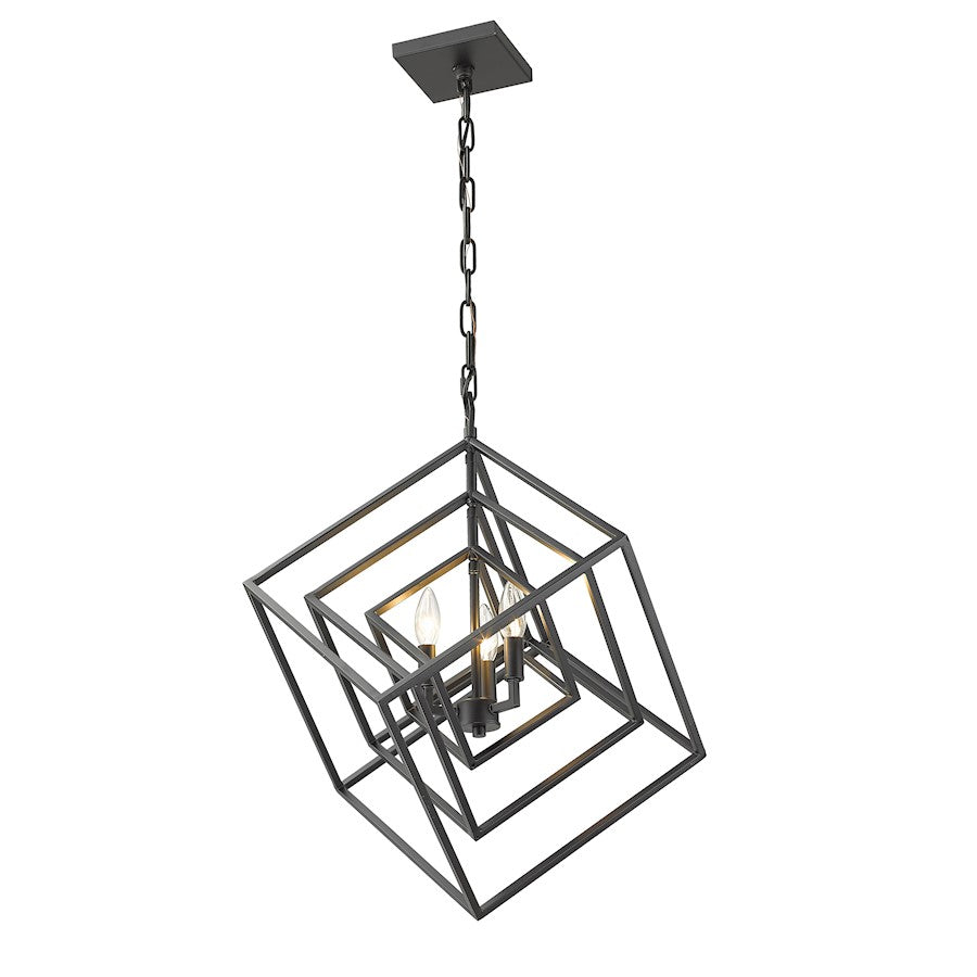 Euclid Small Chandelier, Matte Black