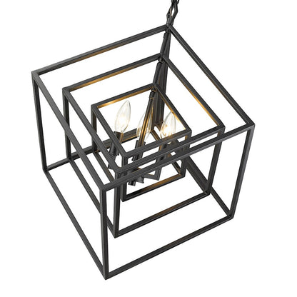 Euclid Small Chandelier, Matte Black