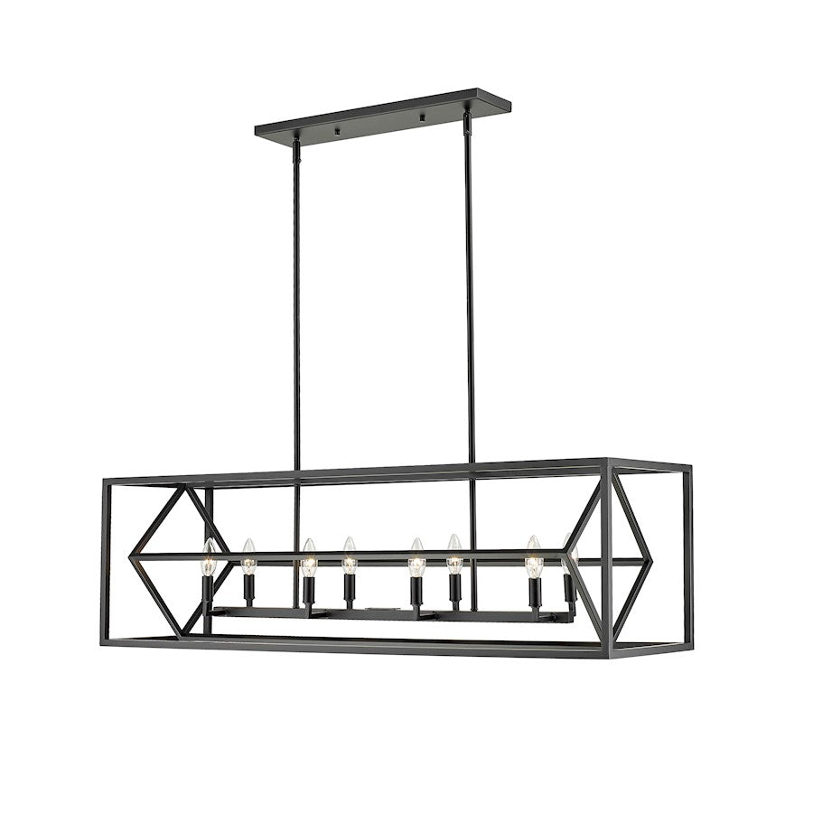 Euclid Chandelier, Matte Black