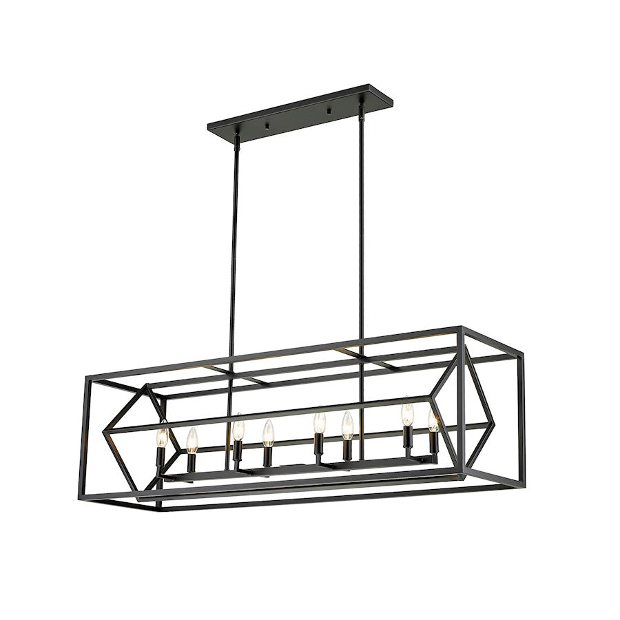 Euclid Chandelier, Matte Black