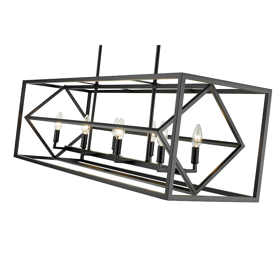 Euclid Chandelier, Matte Black