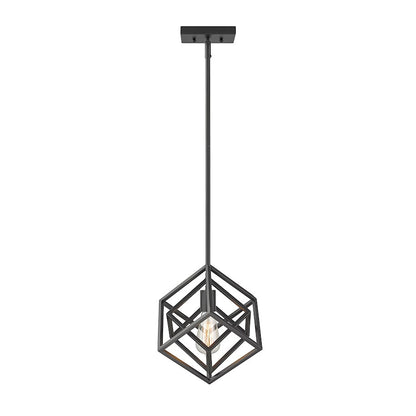 1 Light Mini Pendant, Matte Black