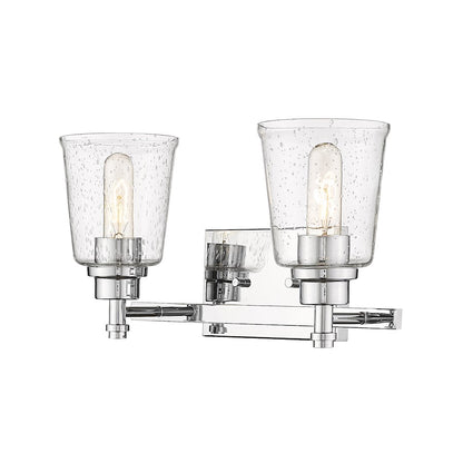 Z-Lite Bohin 2 Light Vanity in Chrome/Clear Seedy - 464-2V-CH