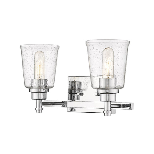 Z-Lite Bohin 2 Light Vanity in Chrome/Clear Seedy - 464-2V-CH