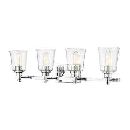 Z-Lite Bohin 4 Light Vanity in Chrome/Clear Seedy - 464-4V-CH