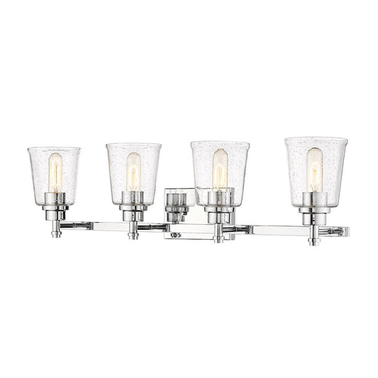 Z-Lite Bohin 4 Light Vanity in Chrome/Clear Seedy - 464-4V-CH