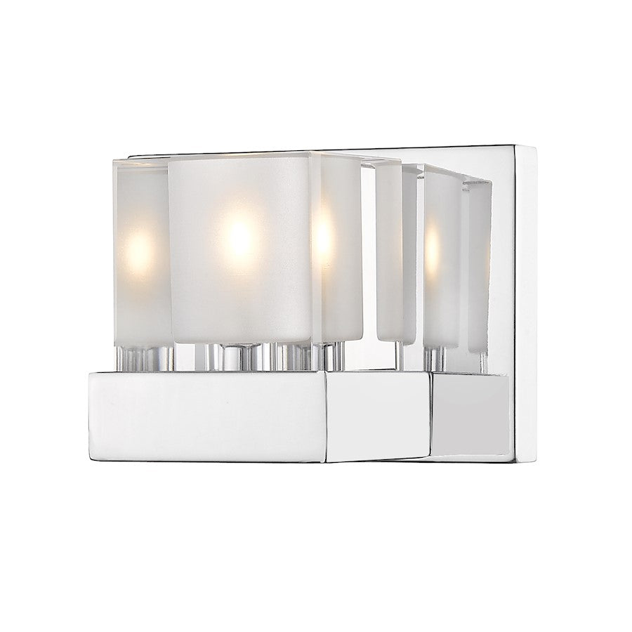 Z-Lite 1 Light Fallon 6" LED Wall Sconce, Chrome/Frosted - 467-1S-CH-LED