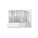 Z-Lite Fallon 1 Light Sconce, LED, Chrome/Clear Ribbed/Frosted - 468-1S-CH-LED