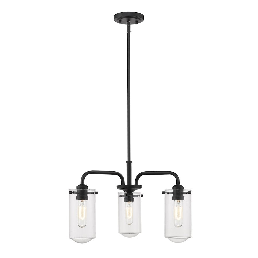 Z-Lite 3 Light Delaney 20" Chandelier, Matte Black - 471-3MB