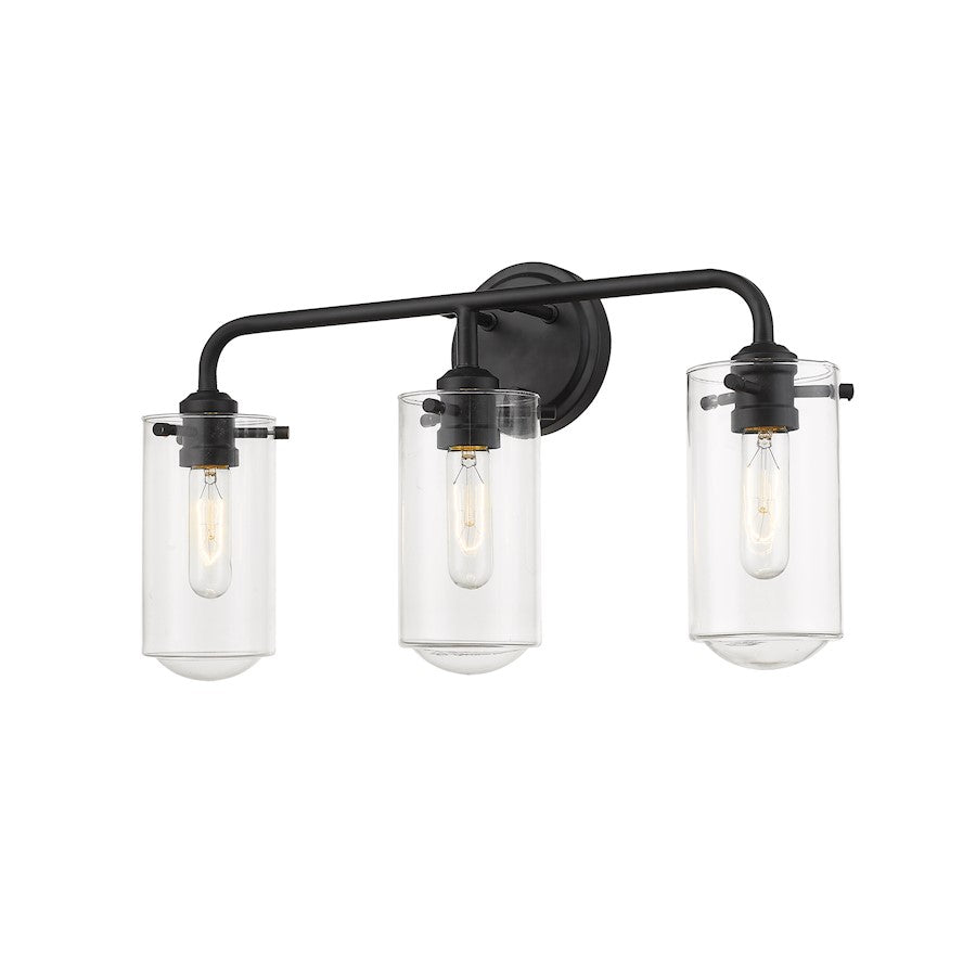 Z-Lite 3 Light Delaney 22" Vanity, Matte Black - 471-3V-MB