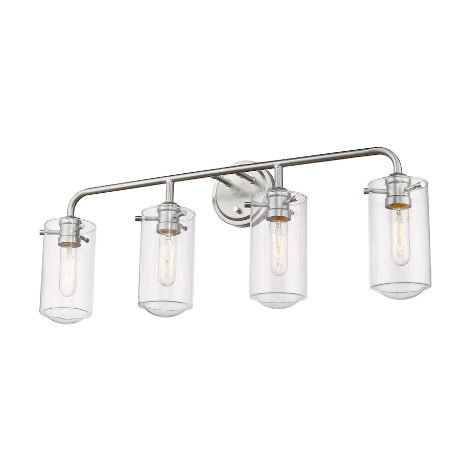 Z-Lite 4 Light Delaney 30" Vanity, Brushed Nickel - 471-4V-BN