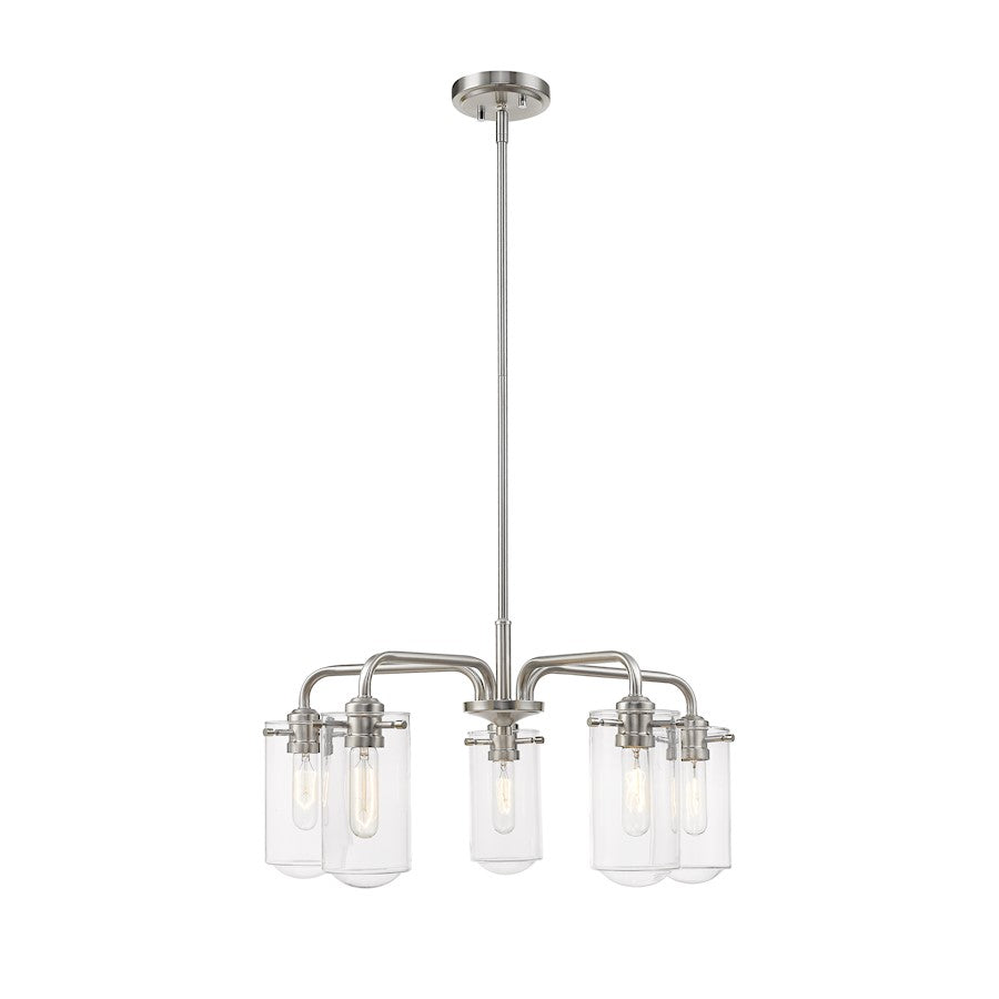 Z-Lite 5 Light Delaney 24" Chandelier, Brushed Nickel - 471-5BN