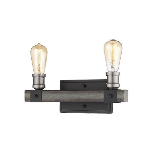 Z-Lite Kirkland 2 Light Vanity, Ashen Barnboard - 472-2V-ABB