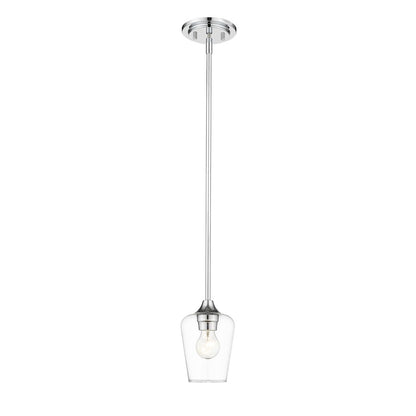 Z-Lite Joliet 1 Light Mini Pendant in Chrome/Clear - 473MP-CH