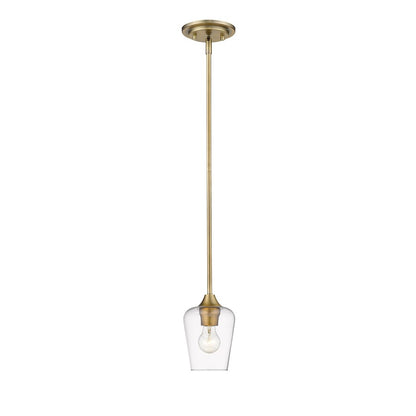 1 Light Mini Pendant, Brushed Nickel