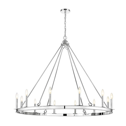 Z-Lite Barclay 12 Light Chandelier, Polished Nickel - 482R-12PN
