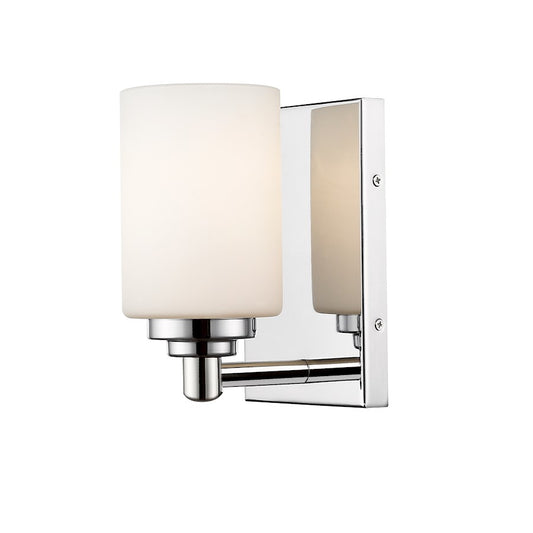 Z-Lite Soledad 1 Light 7.5" Wall Sconce, Chrome, White - 485-1S-CH