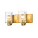 Z-Lite Beckett 2 Light Vanity in Olde Brass/Clear Seedy - 492-2V-OBR