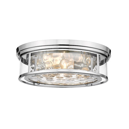 Z-Lite Clarion 4 Light Flush Mount, Polished Nickel/Clear - 493F4-PN