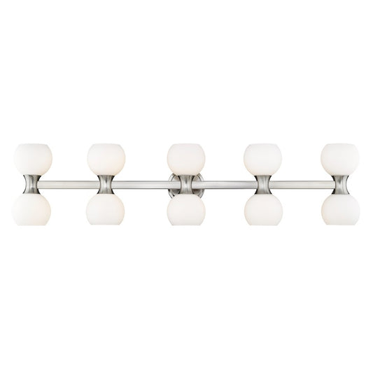 Z-Lite Artemis 10 Light Vanity, Brushed Nickel/Matte Opal - 494-10V-BN